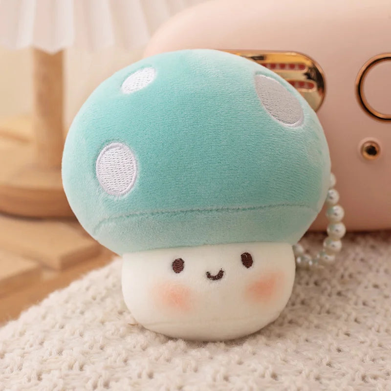 Cute Mushroom Plush Toy  Stuffed Pendant Keychain