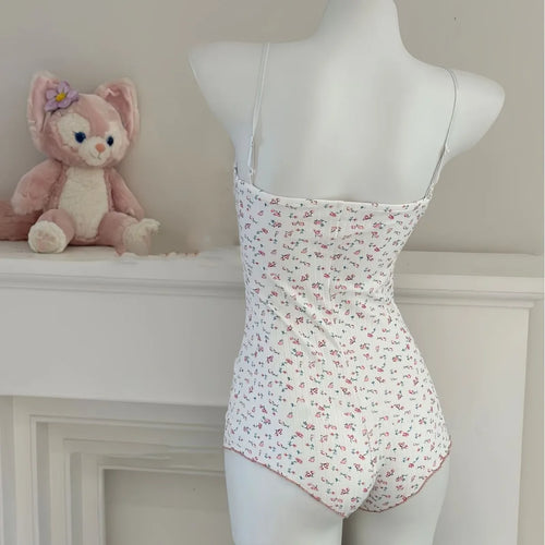 Coquette Floral Onesie Pajamas for Women