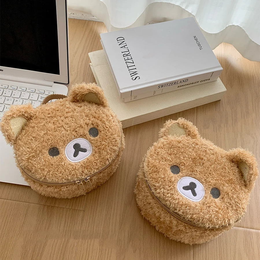 Kawaii Bear Plush Makeup Bag - Cosmetics Case