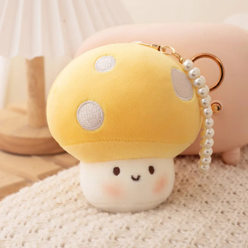 Cute Mushroom Plush Toy  Stuffed Pendant Keychain