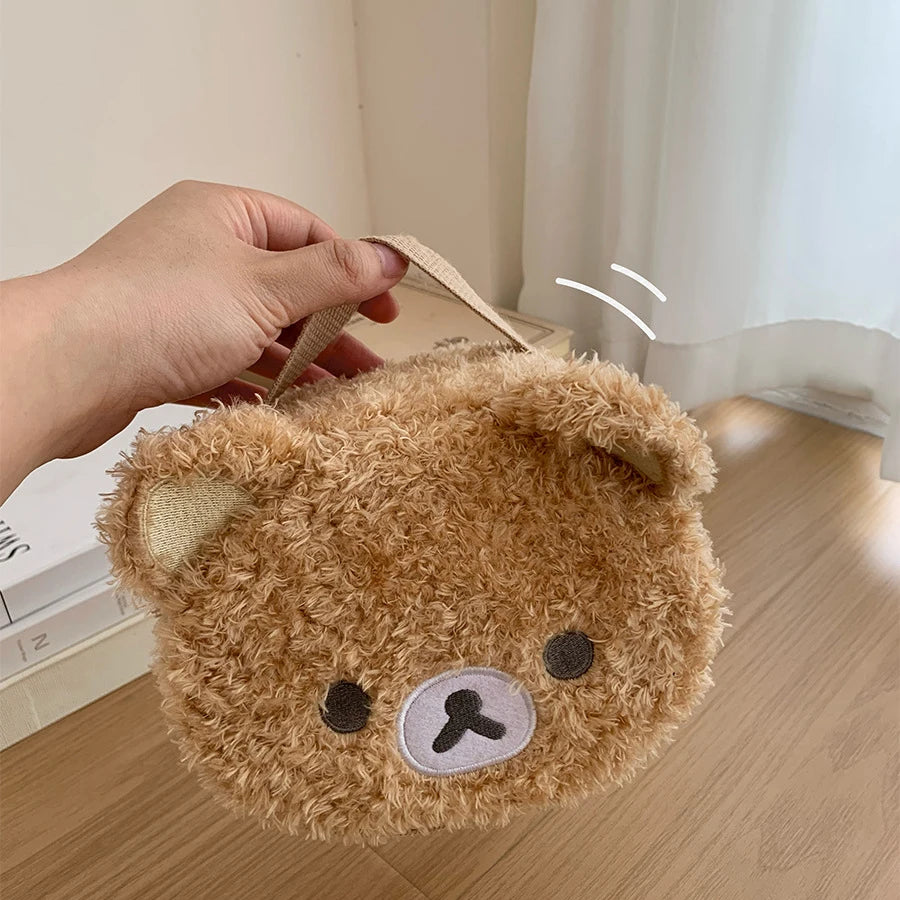 Kawaii Bear Plush Makeup Bag - Cosmetics Case