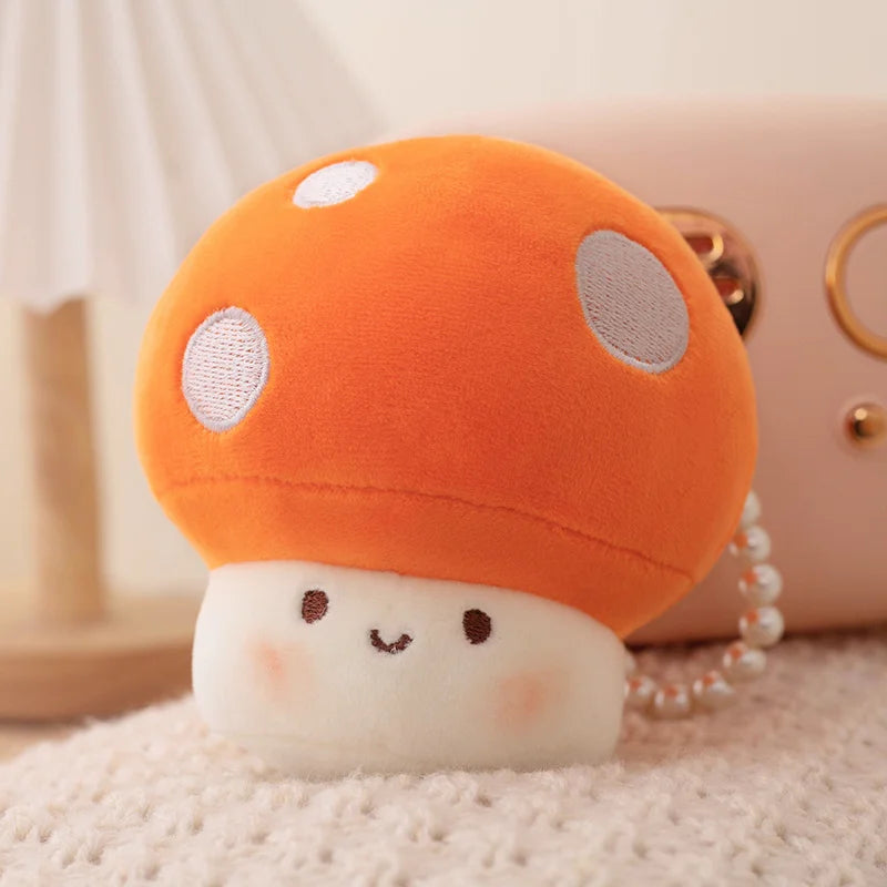 Cute Mushroom Plush Toy  Stuffed Pendant Keychain