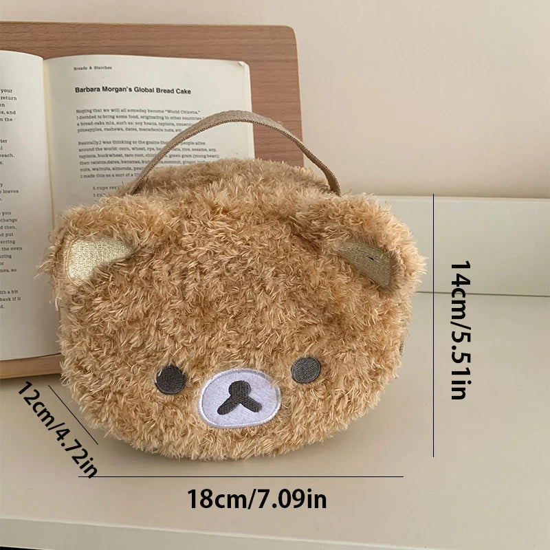 Kawaii Bear Plush Makeup Bag - Cosmetics Case
