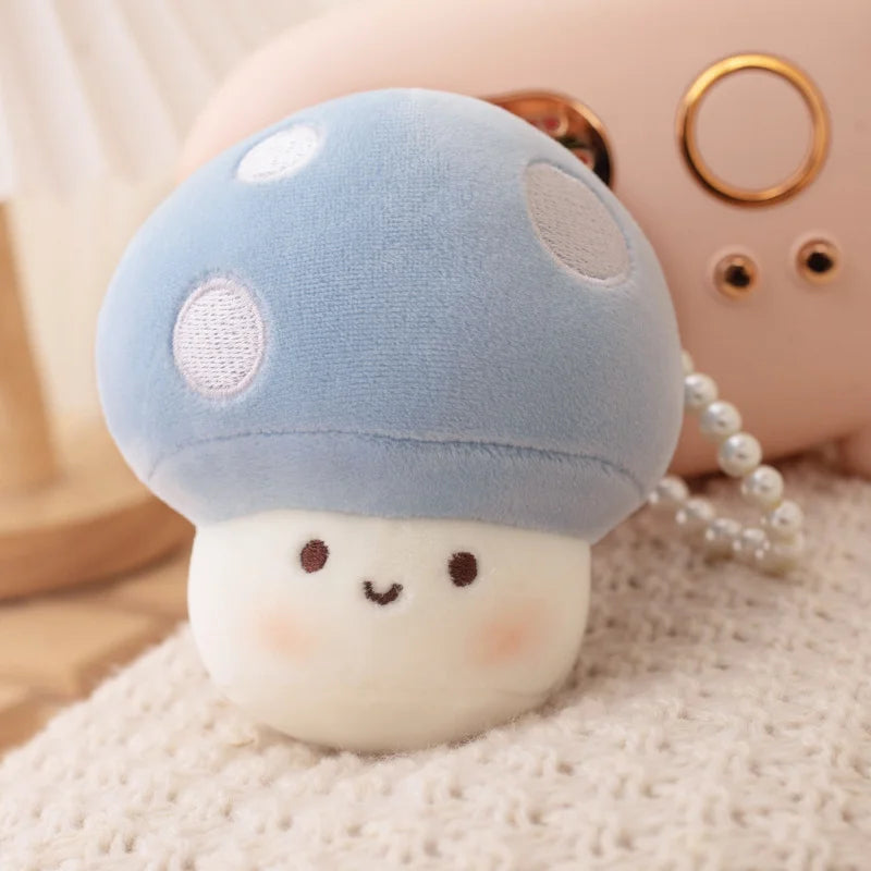 Cute Mushroom Plush Toy  Stuffed Pendant Keychain