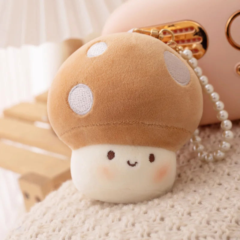 Cute Mushroom Plush Toy  Stuffed Pendant Keychain